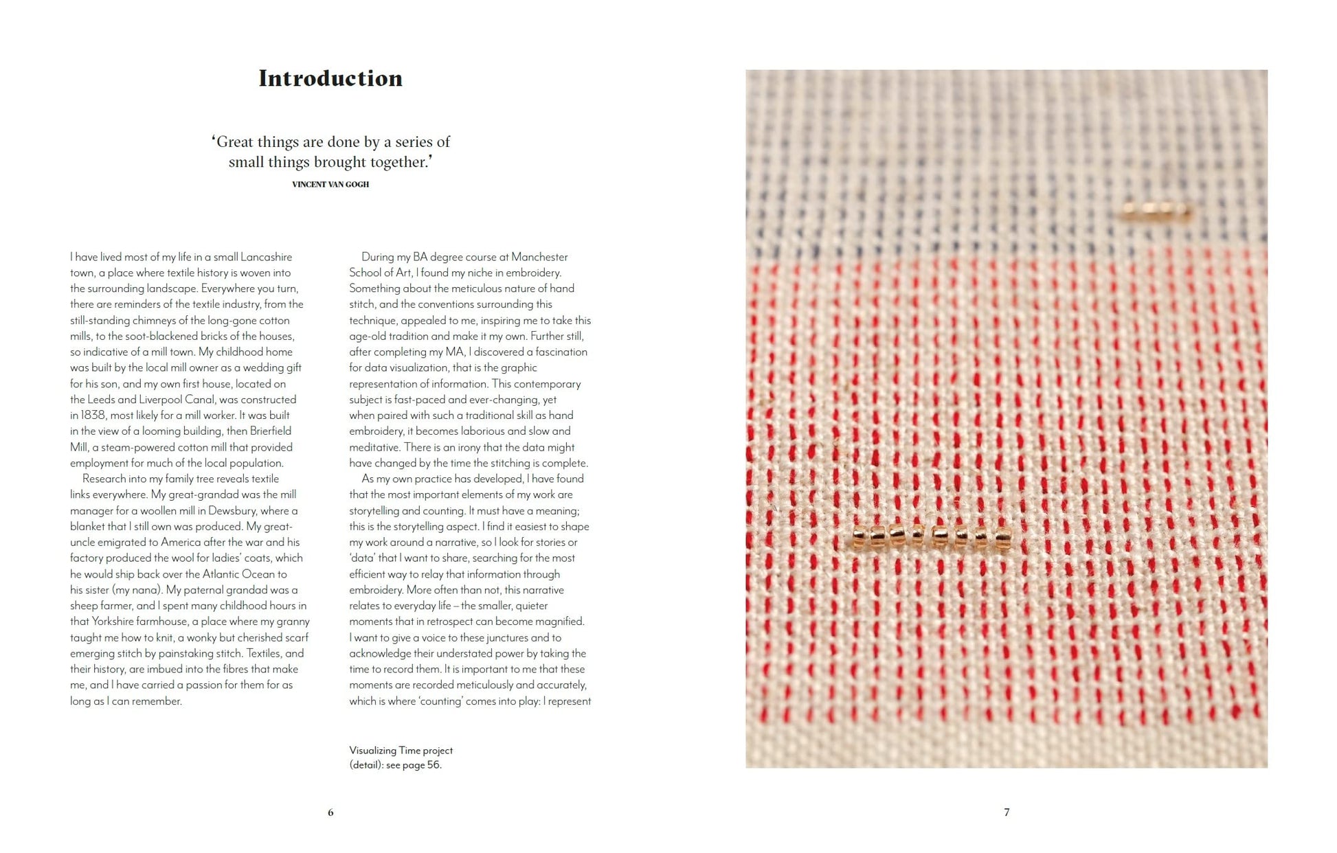 Record, Map and Capture in Textile Art: Data Visualization in Cloth and Stitch